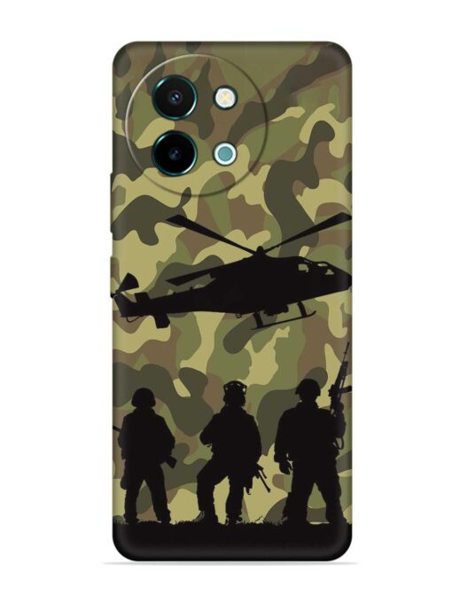 Army Heros Embossed Soft Silicone Case for Vivo Y58 (5G)