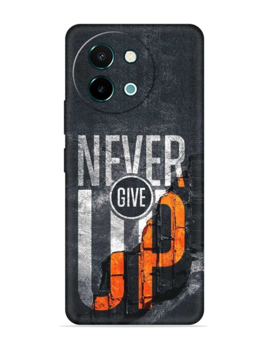 Never Give Up Embossed Soft Silicone Case for Vivo Y58 (5G)