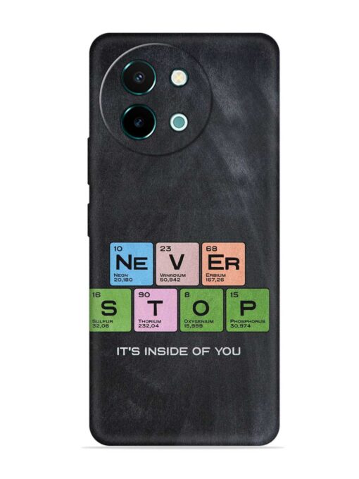 Never Stop It'S Inside Of You Embossed Soft Silicone Case for Vivo Y58 (5G)