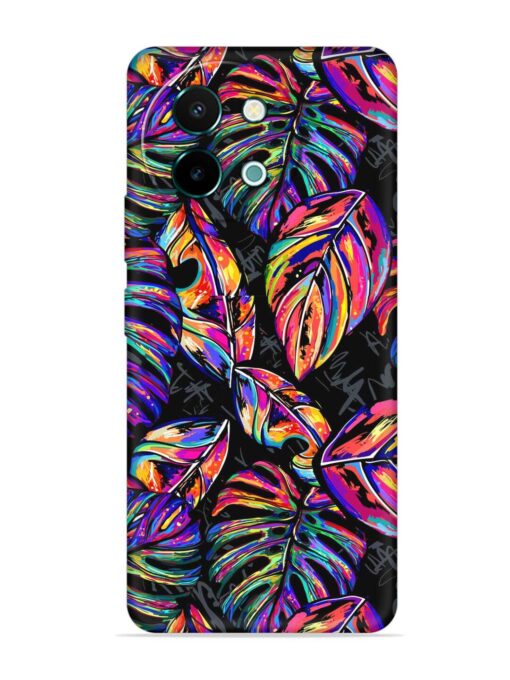 Tropical Seamless Vector Embossed Soft Silicone Case for Vivo Y58 (5G)