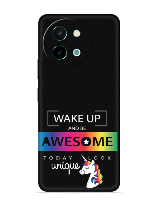 Inspirational Quote Unicorn Embossed Soft Silicone Case for Vivo Y58 (5G)