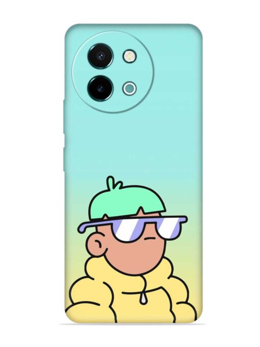 Doodles Cool Character Embossed Soft Silicone Case for Vivo Y58 (5G)