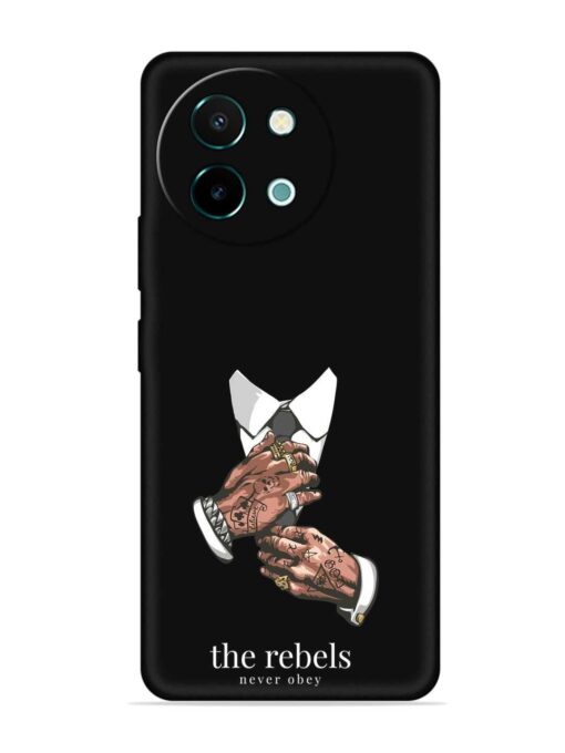 Rebels Slogan Man Embossed Soft Silicone Case for Vivo Y58 (5G)