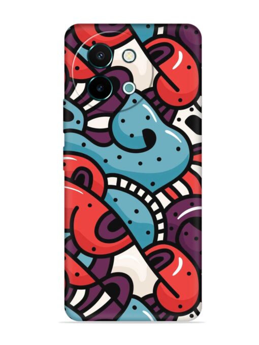 Seamless Backdrop Colorful Embossed Soft Silicone Case for Vivo Y58 (5G)