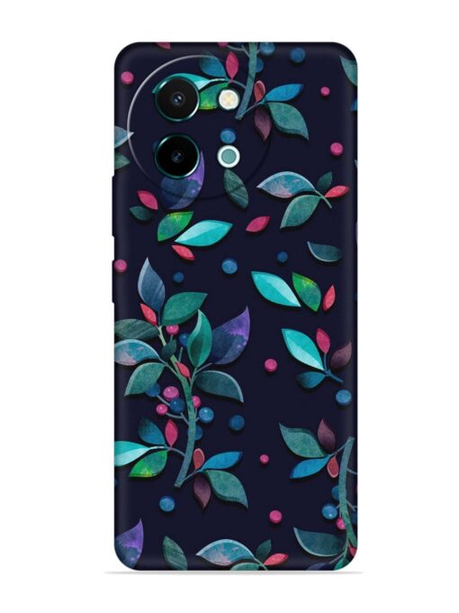 Decorative Watercolor Flower Embossed Soft Silicone Case for Vivo Y58 (5G) Zapvi