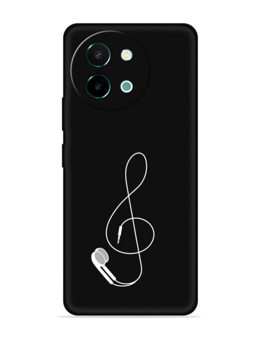 Music Earphone Vector Embossed Soft Silicone Case for Vivo Y58 (5G) Zapvi