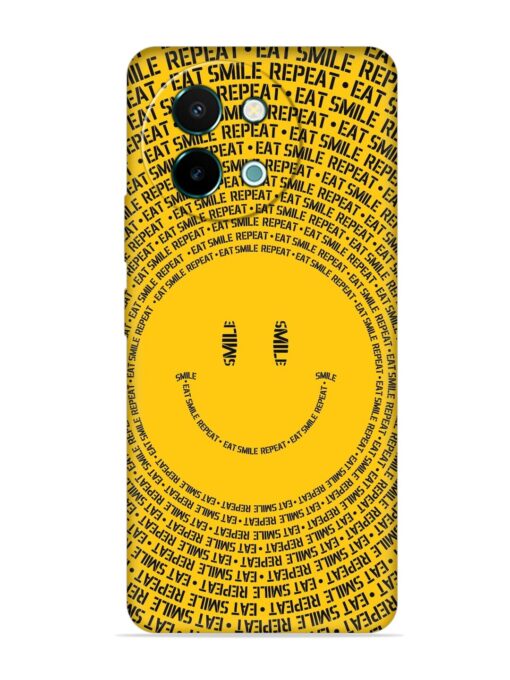 Smiley Embossed Soft Silicone Case for Vivo Y58 (5G) Zapvi