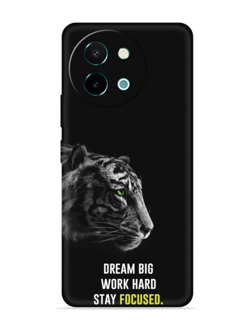 Dream Big Work Hard Embossed Soft Silicone Case for Vivo Y58 (5G) Zapvi