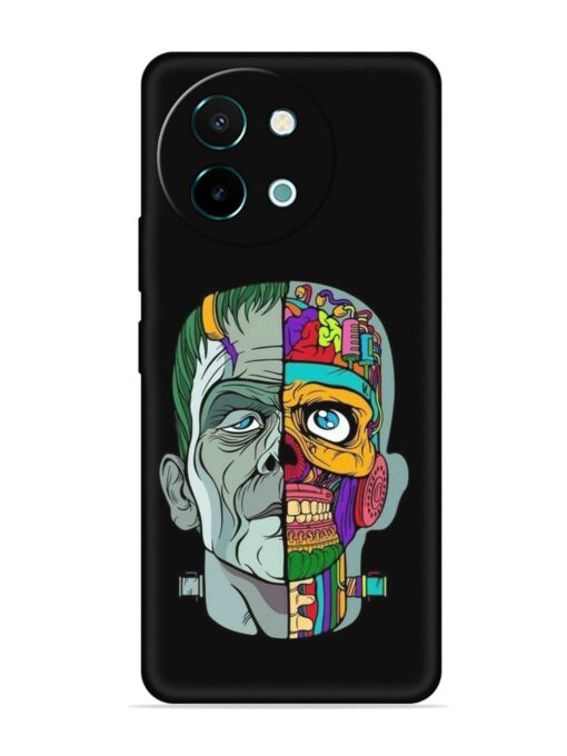 Men Vs Skull Embossed Soft Silicone Case for Vivo Y58 (5G)