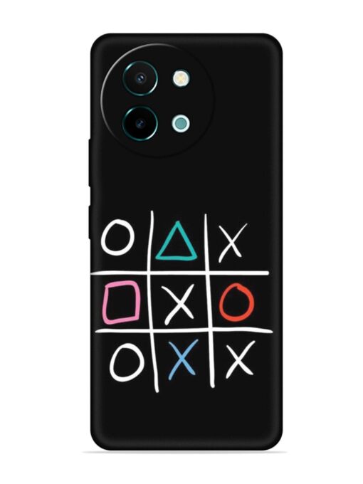 Super Neon Tic-Tac-Toe Embossed Soft Silicone Case for Vivo Y58 (5G)