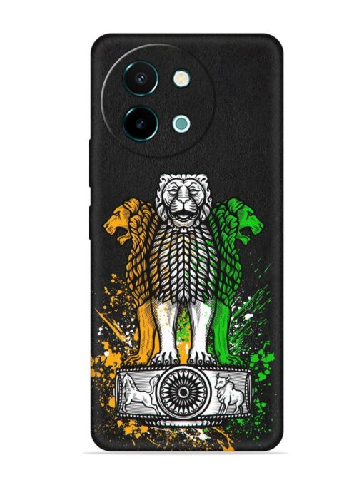 Pillars Of Ashoka Embossed Soft Silicone Case for Vivo Y58 (5G)