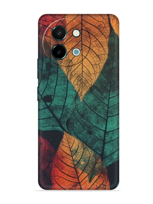 Leaves Artwork Embossed Soft Silicone Case for Vivo Y58 (5G)