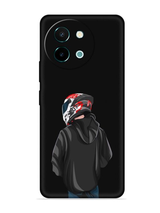 Motorcycle Rider Embossed Soft Silicone Case for Vivo Y58 (5G)