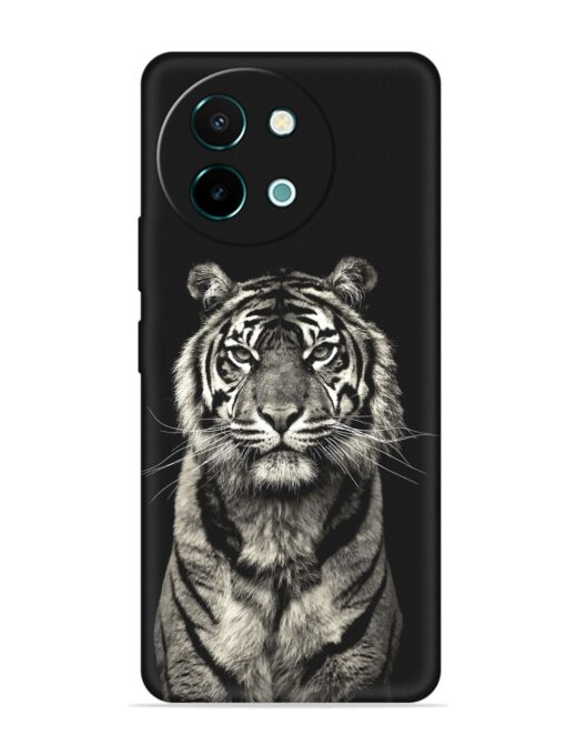 Tiger Art Embossed Soft Silicone Case for Vivo Y58 (5G)