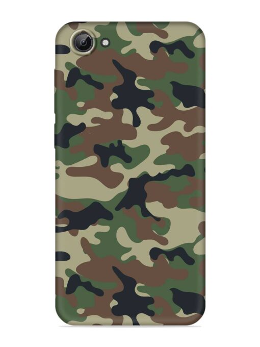 Army Military Camouflage Dark Green Embossed Soft Silicone Case for Vivo Y65 Zapvi