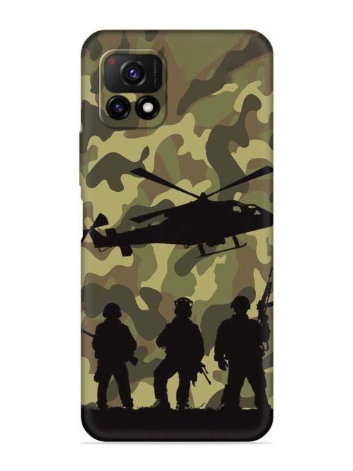 Army Heros Embossed Soft Silicone Case for Vivo Y72 (5G) Zapvi