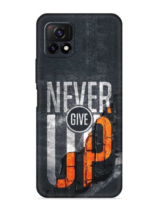 Never Give Up Embossed Soft Silicone Case for Vivo Y72 (5G) Zapvi