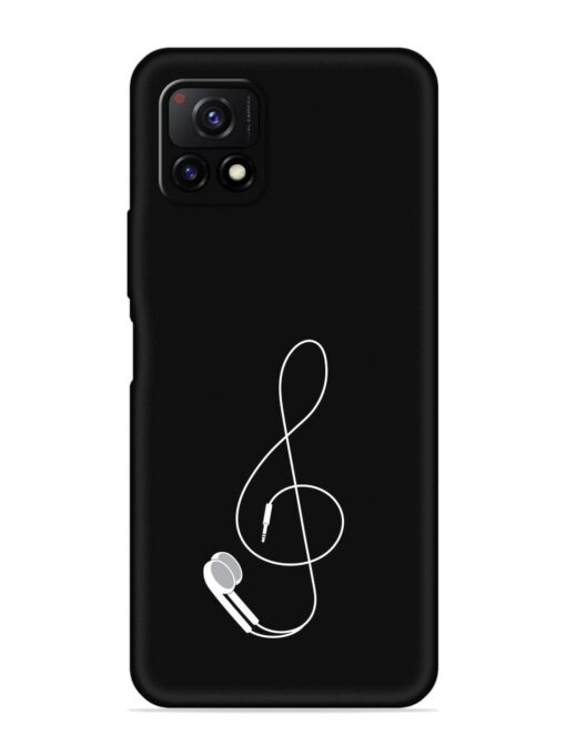 Music Earphone Vector Embossed Soft Silicone Case for Vivo Y72 (5G) Zapvi