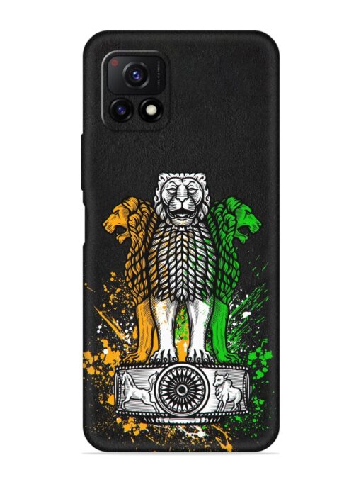 Pillars Of Ashoka Embossed Soft Silicone Case for Vivo Y72 (5G)