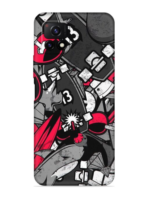 Fictional Doodle Embossed Soft Silicone Case for Vivo Y72 (5G)