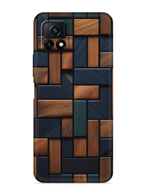 Wooden Background Cubes Embossed Soft Silicone Case for Vivo Y72 (5G) Zapvi