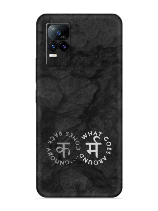 Karma Hindi Word Embossed Soft Silicone Case for Vivo Y73 Zapvi