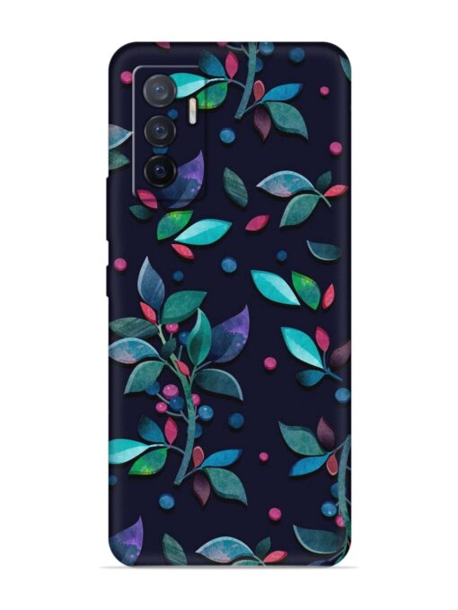 Decorative Watercolor Flower Embossed Soft Silicone Case for Vivo Y75 (4G)