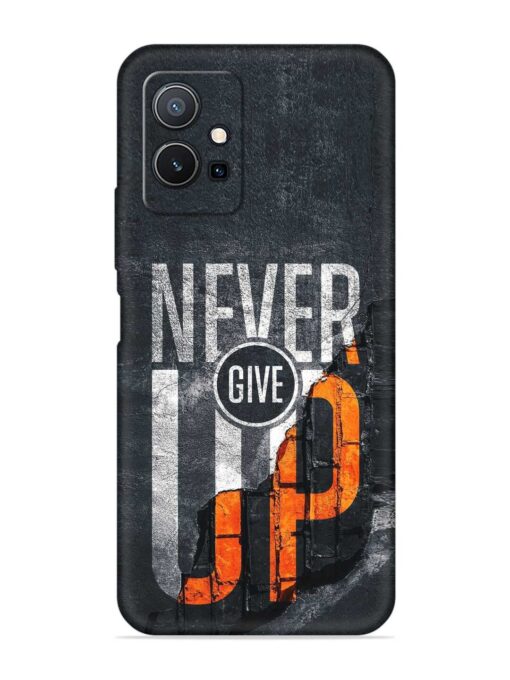 Never Give Up Embossed Soft Silicone Case for Vivo Y75 (5G)