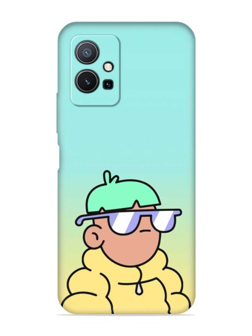 Doodles Cool Character Embossed Soft Silicone Case for Vivo Y75 (5G)