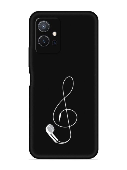 Music Earphone Vector Embossed Soft Silicone Case for Vivo Y75 (5G) Zapvi