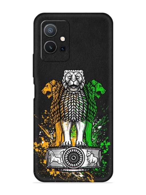 Pillars Of Ashoka Embossed Soft Silicone Case for Vivo Y75 (5G)