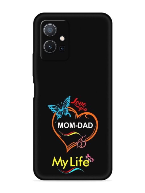 Love You Mom Dad Embossed Soft Silicone Case for Vivo Y75 (5G)