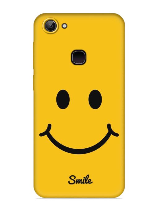 Yellow Smiley Embossed Soft Silicone Case for Vivo Y81 Zapvi