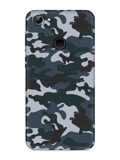 Dark Blue Army Military Art Embossed Soft Silicone Case for Vivo Y81