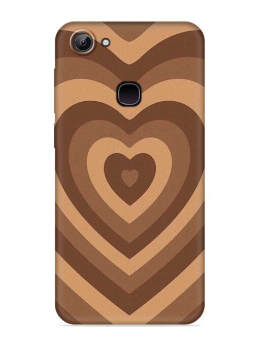 Brown Heart Embossed Soft Silicone Case for Vivo Y81 Zapvi