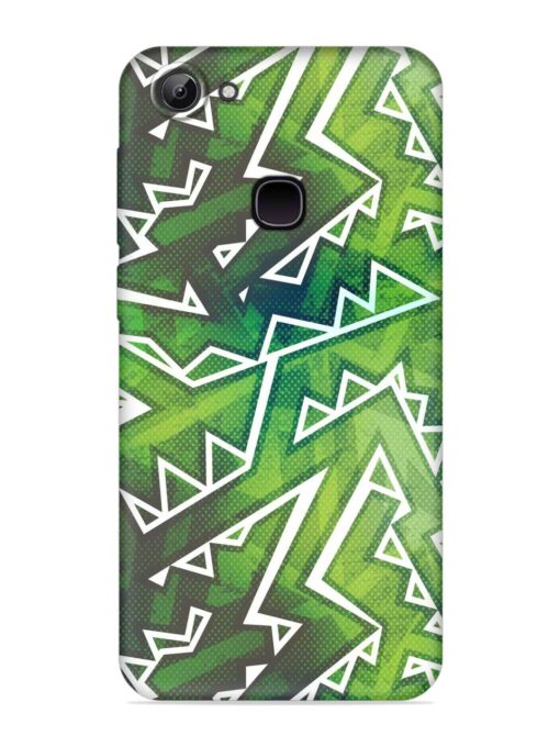 Green Graffiti Seamless Embossed Soft Silicone Case for Vivo Y81