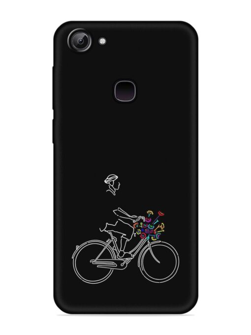 Minimalist Cycle Art Embossed Soft Silicone Case for Vivo Y81 Zapvi