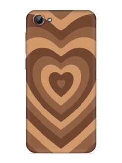 Brown Heart Embossed Soft Silicone Case for Vivo Y81I