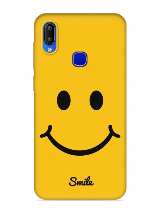 Yellow Smiley Embossed Soft Silicone Case for Vivo Y83 Pro Zapvi