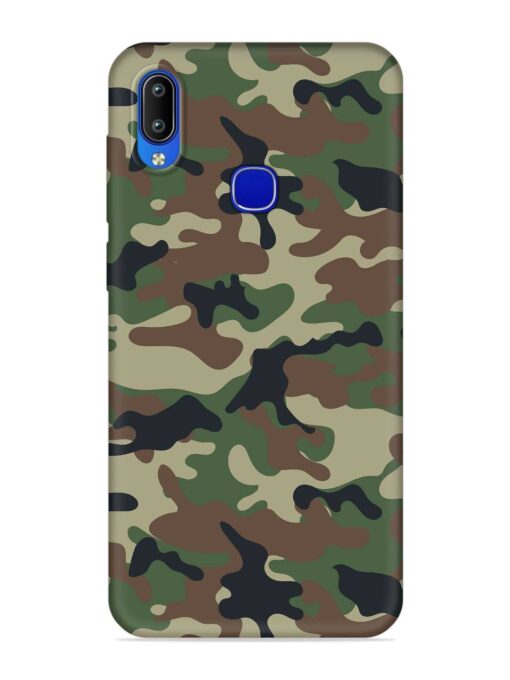 Army Military Camouflage Dark Green Embossed Soft Silicone Case for Vivo Y83 Pro Zapvi