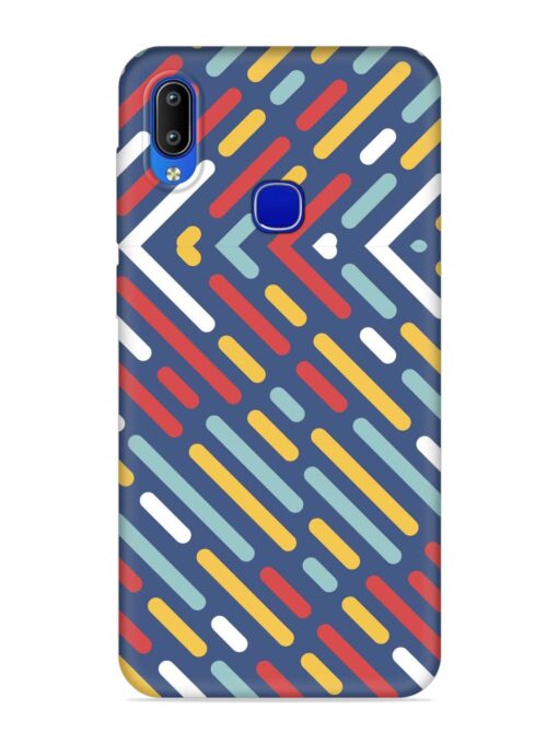 Colored Lines Embossed Soft Silicone Case for Vivo Y85 Zapvi