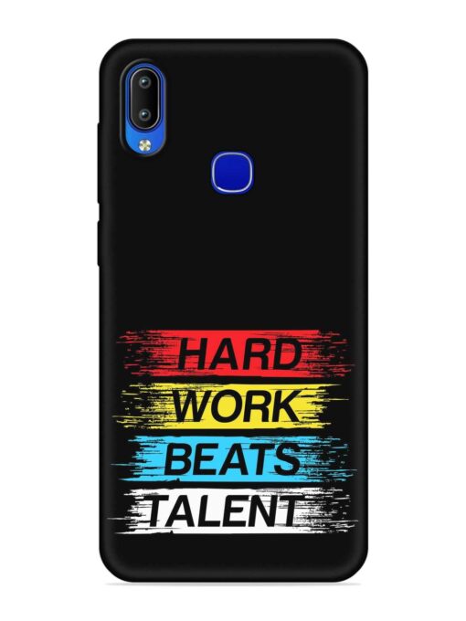 Hard Work Beats Embossed Soft Silicone Case for Vivo Y85