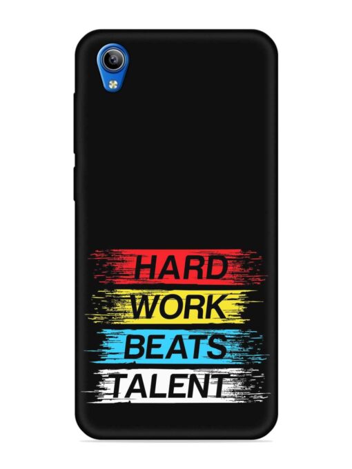 Hard Work Beats Embossed Soft Silicone Case for Vivo Y91I