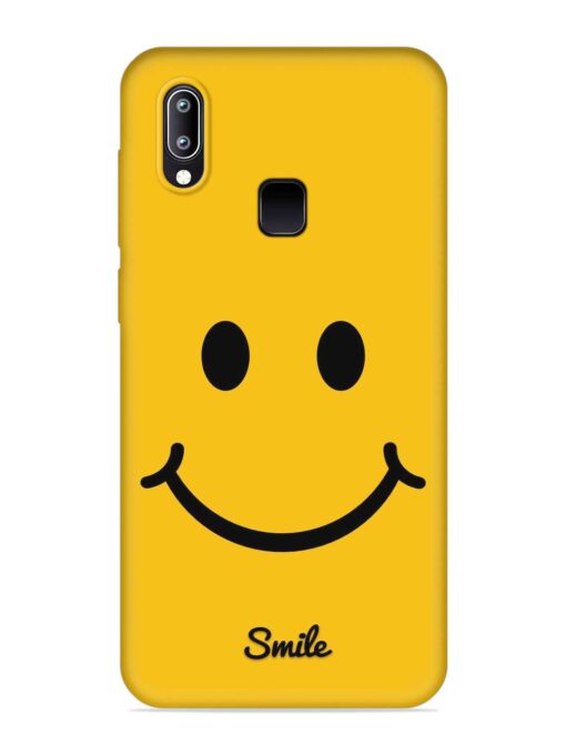 Yellow Smiley Embossed Soft Silicone Case for Vivo Y93 Zapvi