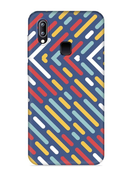 Colored Lines Embossed Soft Silicone Case for Vivo Y93 Zapvi