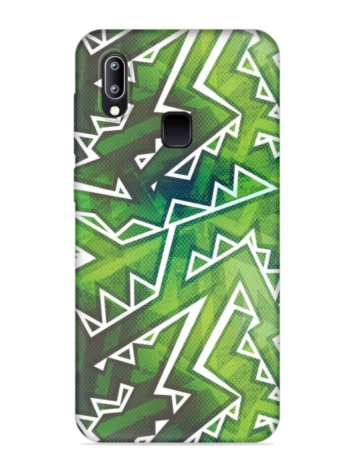 Green Graffiti Seamless Embossed Soft Silicone Case for Vivo Y93