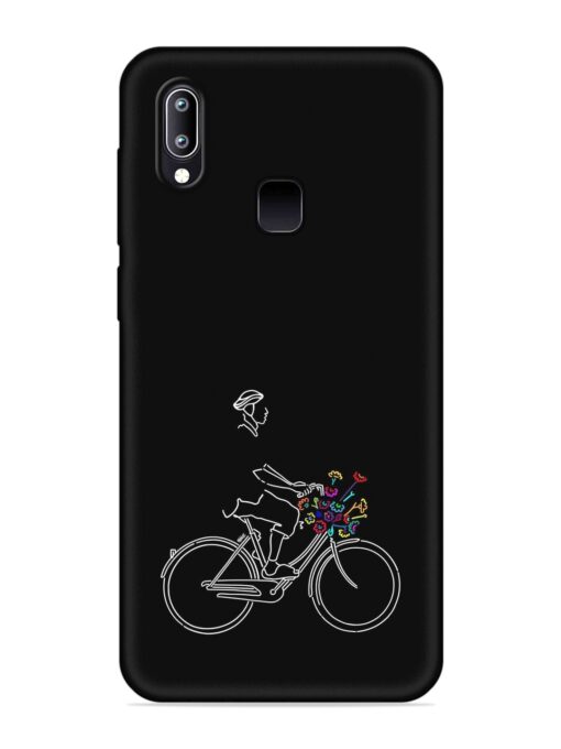 Minimalist Cycle Art Embossed Soft Silicone Case for Vivo Y93 Zapvi