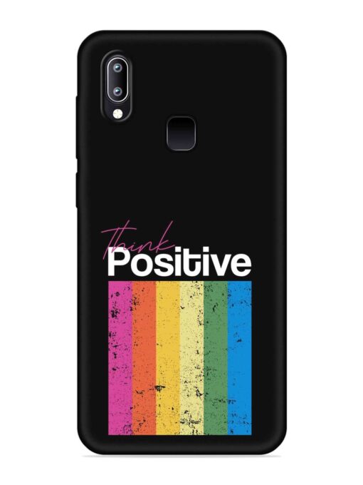 Think Positive Typography Embossed Soft Silicone Case for Vivo Y95