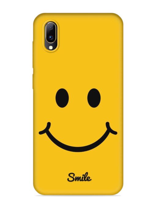 Yellow Smiley Embossed Soft Silicone Case for Vivo Y97