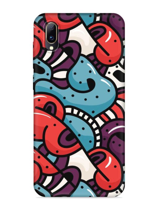 Seamless Backdrop Colorful Embossed Soft Silicone Case for Vivo Y97